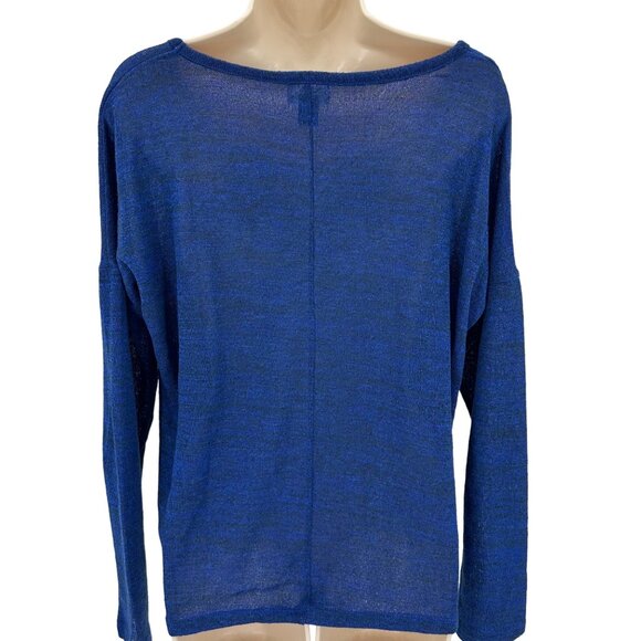 Old Navy Womens Blue Lightweight Pullover Long Sleeve Knit Top Size Medium - Picture 4 of 5
